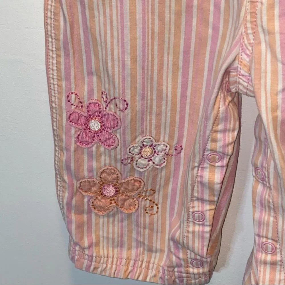 Y2K Carters Pastel Pinstripe Overalls